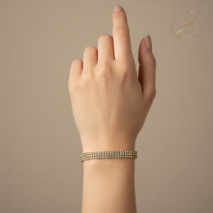 Triple Bead Layer Bracelet | Golden